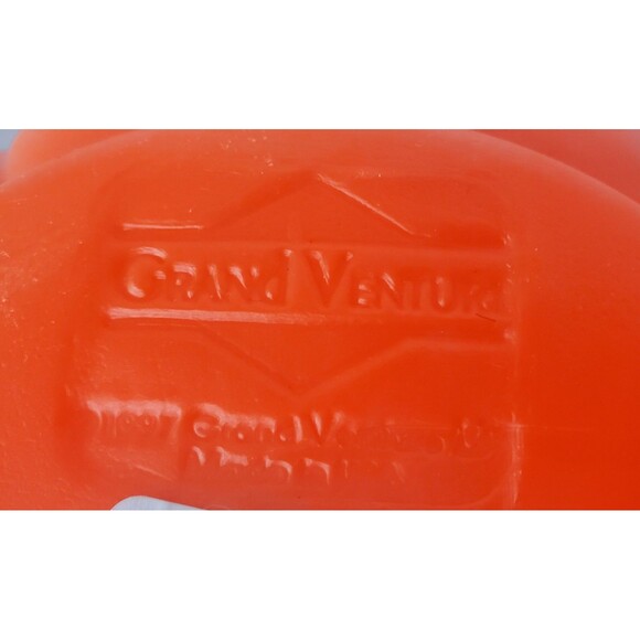 VTG Grand Venture Halloween Blow Mold 10" Orange Pumpkin Pail USA 1997 Bucket - Picture 7 of 8
